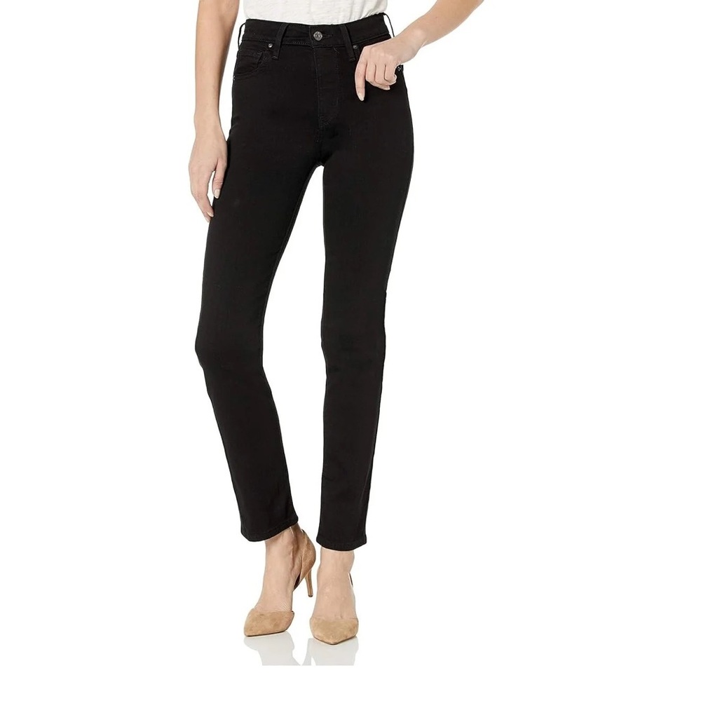 Levi's Premium 724 High Rise Straight Leg Ankle Crop Five Pocket Denim Jeans 27
